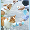 Portable Dog Water Bottle - Leak Proof Dog Water Dispenser with Bowl & Food Container, Dishwasher Safe Food Grade Plastic for Pet Puppy Outdoor Walking Hiking Travel Blue